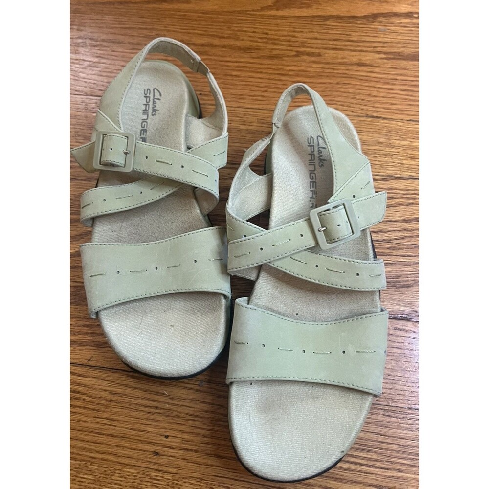 CLARKS SPRINGERS LEATHER WOMEN'S SANDALS SIZE 7.5